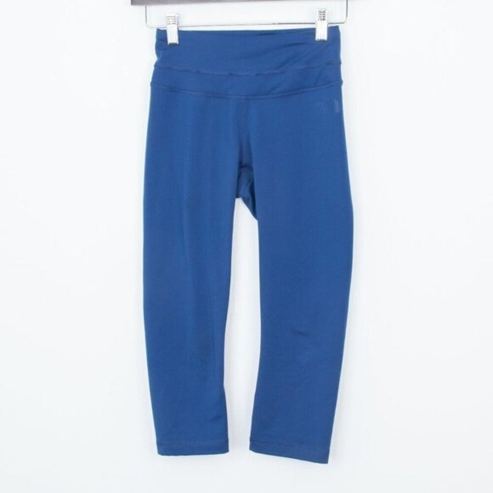 The North Face Womens Flashdry Cropped Capri Leggings Size XS‎ Blue Running Gym